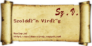 Szoldán Virág névjegykártya